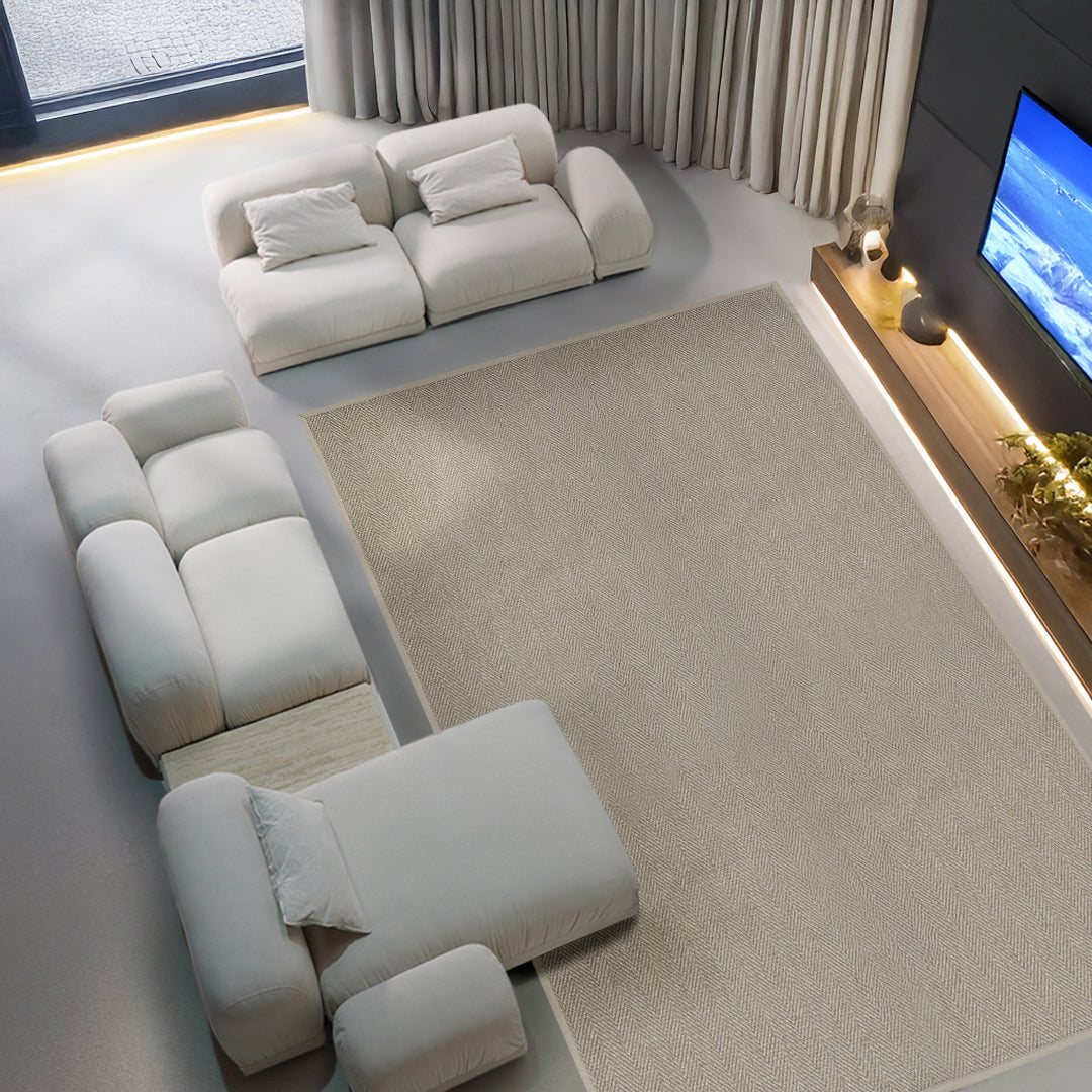 BEACON Kaisa Modular Chaise sofa, modern L-shaped sectional with plush cushions and sleek design in a neutral fabric finish.