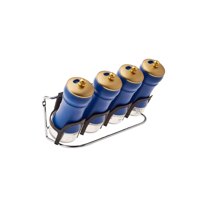 Karaca Blue Berry 5 Piece Line Glass Spice Set 153.03.06.8988 -  Spice Sets - ebarza Furniture UAE | Shop Modern Furniture in Abu Dhabi & Dubai - مفروشات ايبازرا في الامارات | تسوق اثاث عصري وديكورات مميزة في دبي وابوظبي