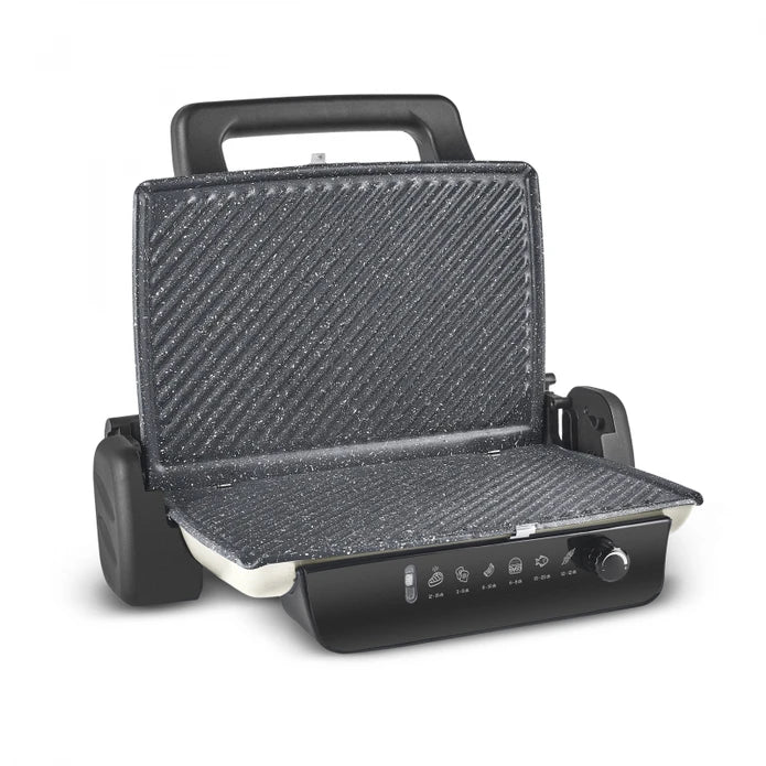 Karaca Crust Grill, a matte cream 6-slice toaster and grill appliance for kitchen use, with control buttons and slots visible.