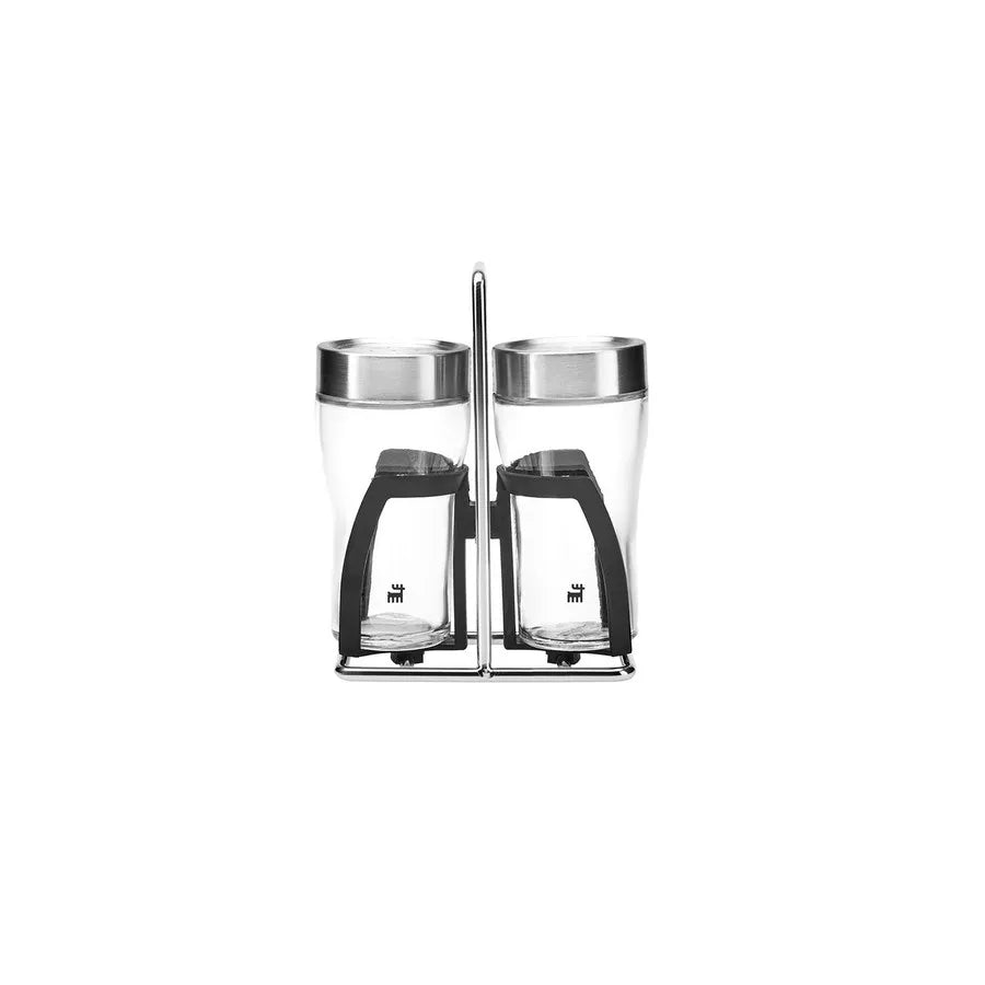 Karaca Danica 2 Piece Glass Salt and Pepper Shaker, 100ml, Grey 153.03.08.3012 -  Spice Sets - ebarza Furniture UAE | Shop Modern Furniture in Abu Dhabi & Dubai - مفروشات ايبازرا في الامارات | تسوق اثاث عصري وديكورات مميزة في دبي وابوظبي