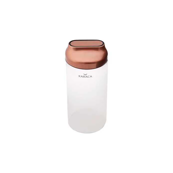 Karaca Dimple Cooper Vacuum Glass Storage Container L 153.03.06.6688 -  Spice Sets - ebarza Furniture UAE | Shop Modern Furniture in Abu Dhabi & Dubai - مفروشات ايبازرا في الامارات | تسوق اثاث عصري وديكورات مميزة في دبي وابوظبي