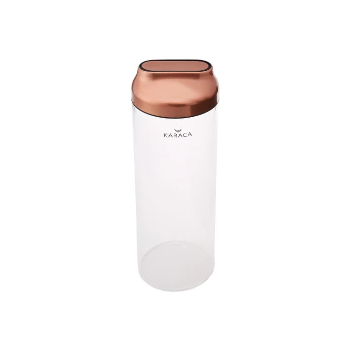 Karaca Dimple Cooper Vacuum Glass Storage Container Xl 153.03.06.6687 -  Spice Sets - ebarza Furniture UAE | Shop Modern Furniture in Abu Dhabi & Dubai - مفروشات ايبازرا في الامارات | تسوق اثاث عصري وديكورات مميزة في دبي وابوظبي
