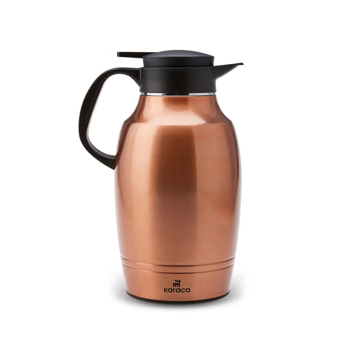 Karaca Essentiel Rosegold Steel Thermos 2300 ml drinkware, sleek rosegold finish with a large capacity for hot or cold beverages