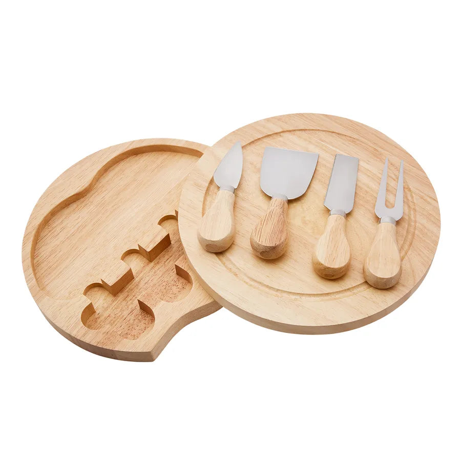 Karaca Gouda 5 Piece Cheese Knife Set with Cutting Board 153.03.08.2162 -  Cutting Boards - ebarza Furniture UAE | Shop Modern Furniture in Abu Dhabi & Dubai - مفروشات ايبازرا في الامارات | تسوق اثاث عصري وديكورات مميزة في دبي وابوظبي