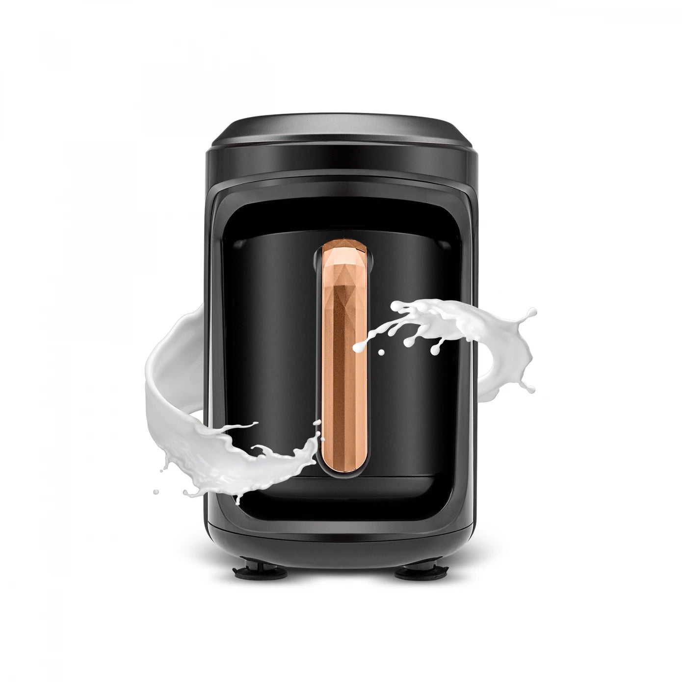 Karaca Hatır Hüps Quartz Turkish Coffee Machine in black copper, compact kitchen appliance with modern design and digital controls.
