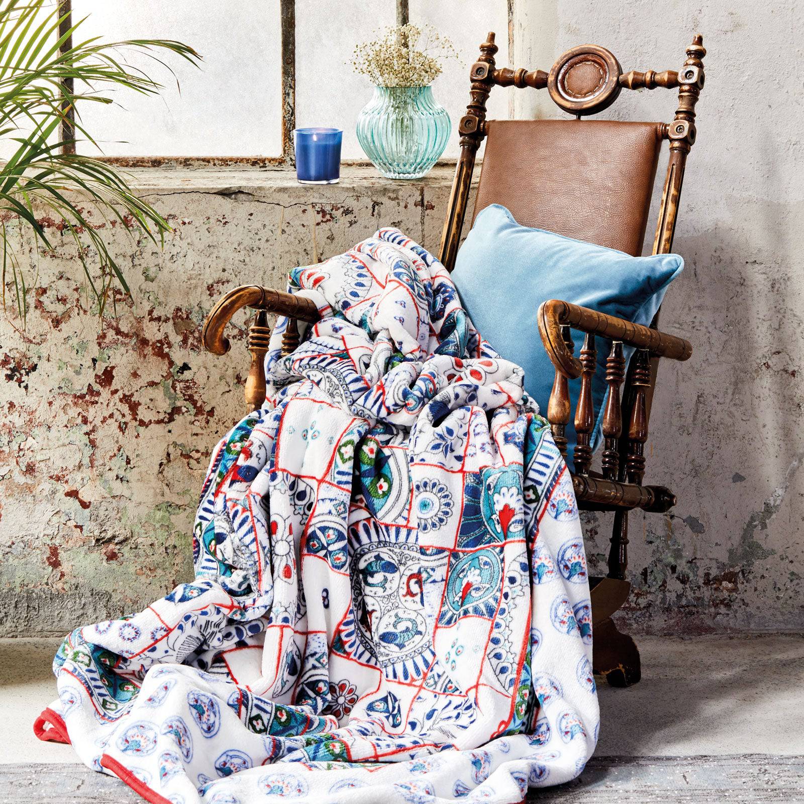 Buy Karaca Home Mai Navy Blue Double Soft Spanish Blanket 200.15.01.0187 ebarza Modern