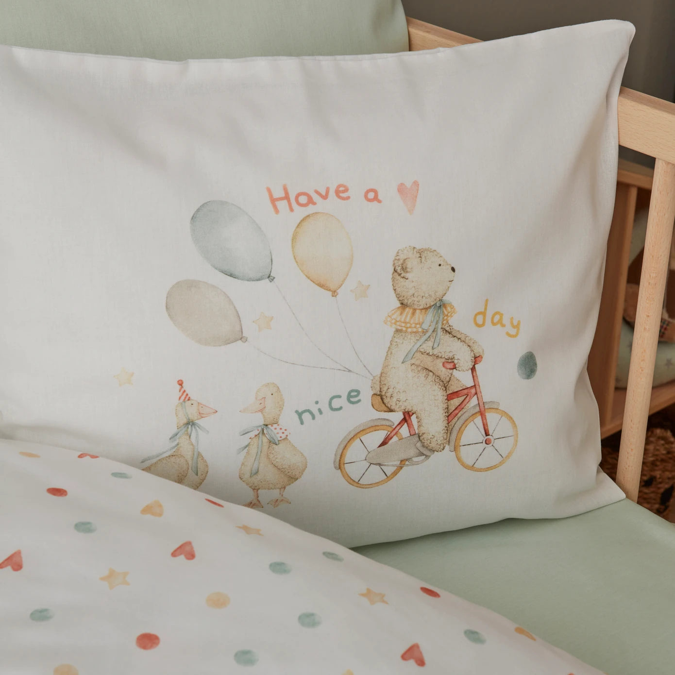 Karaca Home Nice Day Baby Duvet Cover Set 200.22.06.0002 -  Bedding - ebarza Furniture UAE | Shop Modern Furniture in Abu Dhabi & Dubai - مفروشات ايبازرا في الامارات | تسوق اثاث عصري وديكورات مميزة في دبي وابوظبي