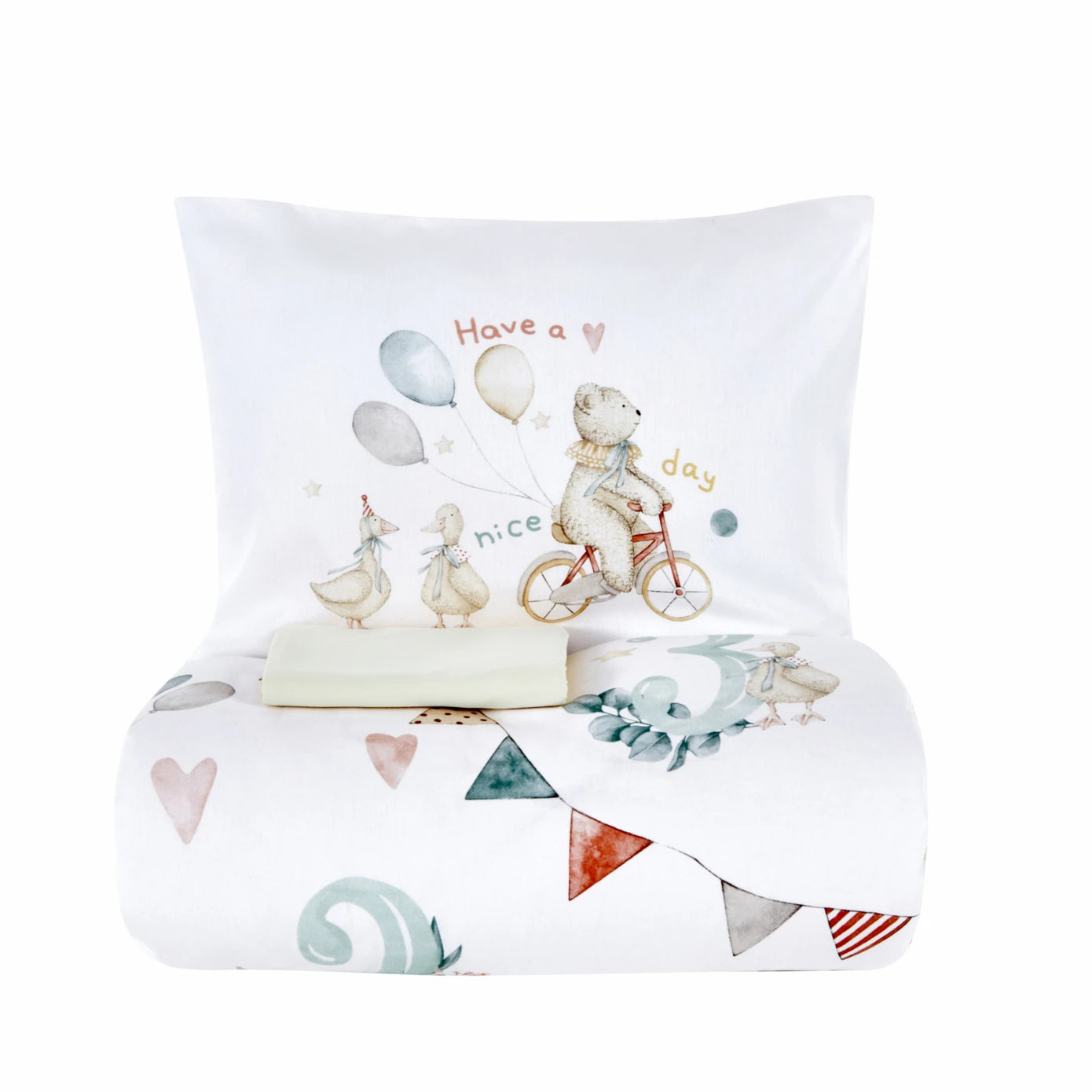 Karaca Home Nice Day Baby Duvet Cover Set 200.22.06.0002 -  Bedding - ebarza Furniture UAE | Shop Modern Furniture in Abu Dhabi & Dubai - مفروشات ايبازرا في الامارات | تسوق اثاث عصري وديكورات مميزة في دبي وابوظبي