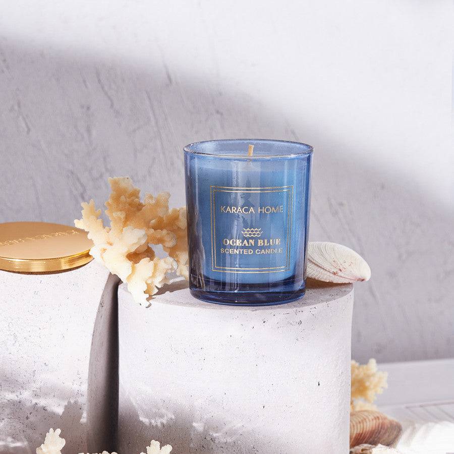 Karaca Home Ocean Blue Scented Candle 300.21.02.0052 -  Candles | شمعة كاراجا هوم أوشن بلو معطرة - ebarza Furniture UAE | Shop Modern Furniture in Abu Dhabi & Dubai - مفروشات ايبازرا في الامارات | تسوق اثاث عصري وديكورات مميزة في دبي وابوظبي