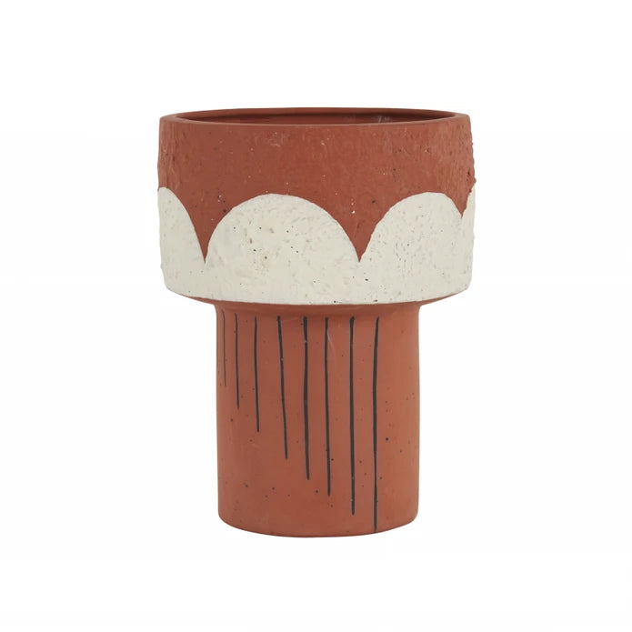 Karaca Home Simple Vase, 19.5 cm tall, elegant ceramic vase with a smooth finish, ideal for modern home decor.