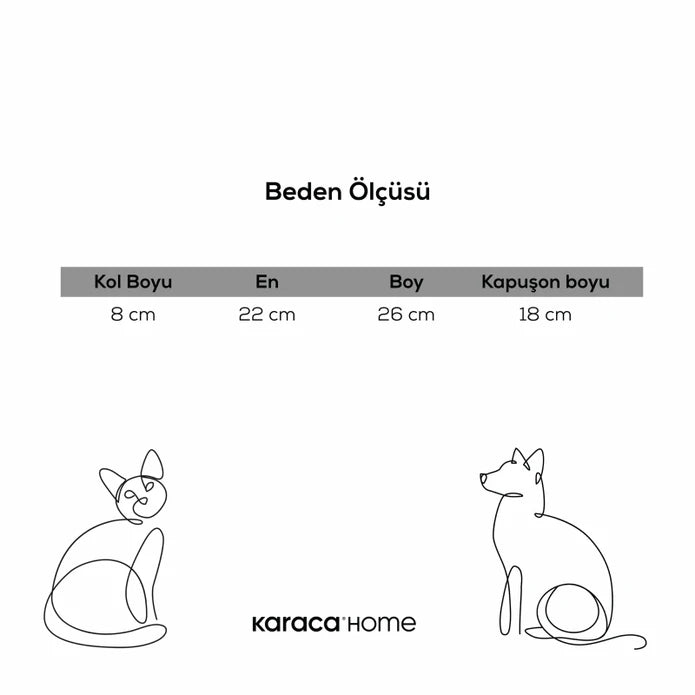 Beige Karaca Home X Paw Oliver pet bathrobe set showing a cozy, soft bathrobe designed for pets, made by Karaca.