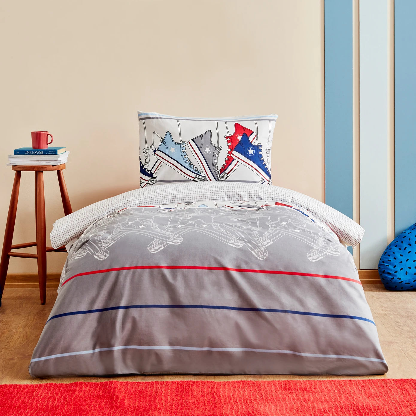 Karaca Home Young Barton 100% Cotton Single Duvet Cover Set Fitted 200.22.14.0228 -  Bedding - ebarza Furniture UAE | Shop Modern Furniture in Abu Dhabi & Dubai - مفروشات ايبازرا في الامارات | تسوق اثاث عصري وديكورات مميزة في دبي وابوظبي