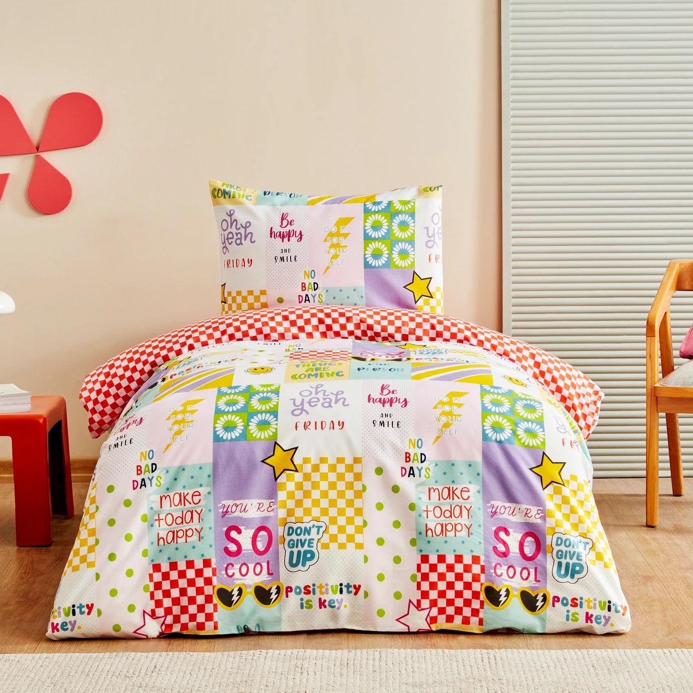 Karaca Home Young Youthful 100% Cotton Fitted Single Duvet Cover Set 200.22.14.0231 -  Bedding - ebarza Furniture UAE | Shop Modern Furniture in Abu Dhabi & Dubai - مفروشات ايبازرا في الامارات | تسوق اثاث عصري وديكورات مميزة في دبي وابوظبي