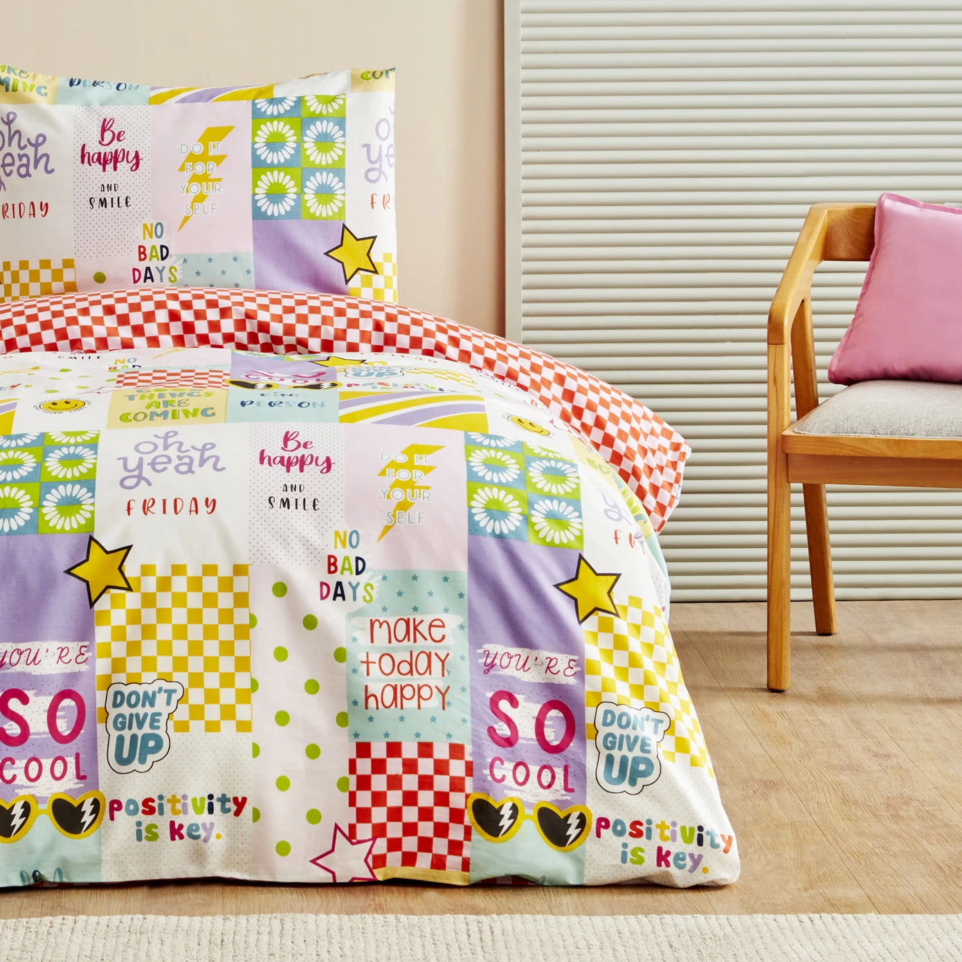 Karaca Home Young Youthful 100% Cotton Fitted Single Duvet Cover Set 200.22.14.0231 -  Bedding - ebarza Furniture UAE | Shop Modern Furniture in Abu Dhabi & Dubai - مفروشات ايبازرا في الامارات | تسوق اثاث عصري وديكورات مميزة في دبي وابوظبي