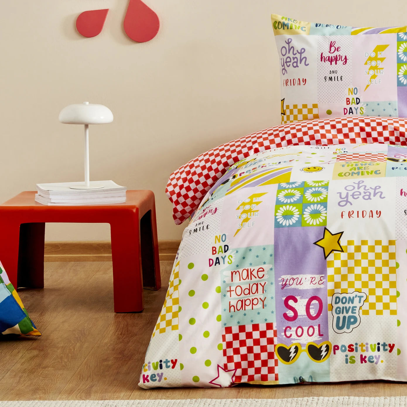 Karaca Home Young Youthful 100% Cotton Fitted Single Duvet Cover Set 200.22.14.0231 -  Bedding - ebarza Furniture UAE | Shop Modern Furniture in Abu Dhabi & Dubai - مفروشات ايبازرا في الامارات | تسوق اثاث عصري وديكورات مميزة في دبي وابوظبي