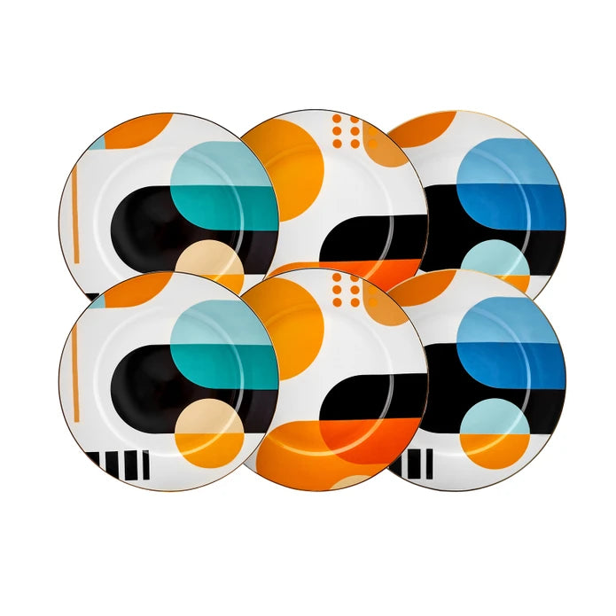 Karaca Puzzle Cake Set for 6 Persons 19 cm 153.03.05.0093 -  Cake Sets - ebarza Furniture UAE | Shop Modern Furniture in Abu Dhabi & Dubai - مفروشات ايبازرا في الامارات | تسوق اثاث عصري وديكورات مميزة في دبي وابوظبي