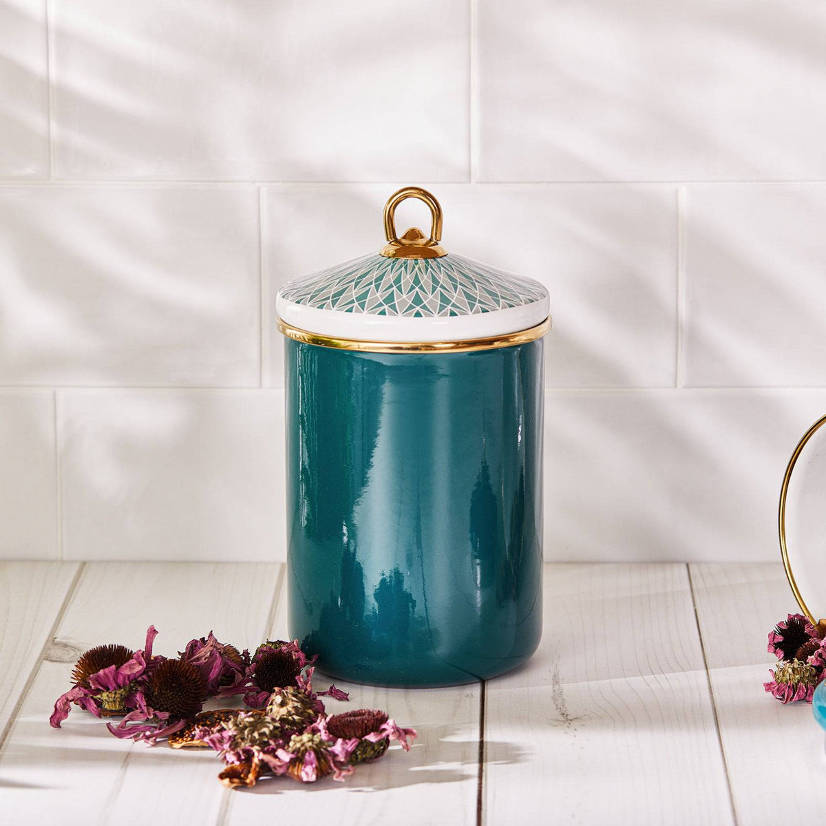 كاراجا حافظة طعام ريترو أخضر