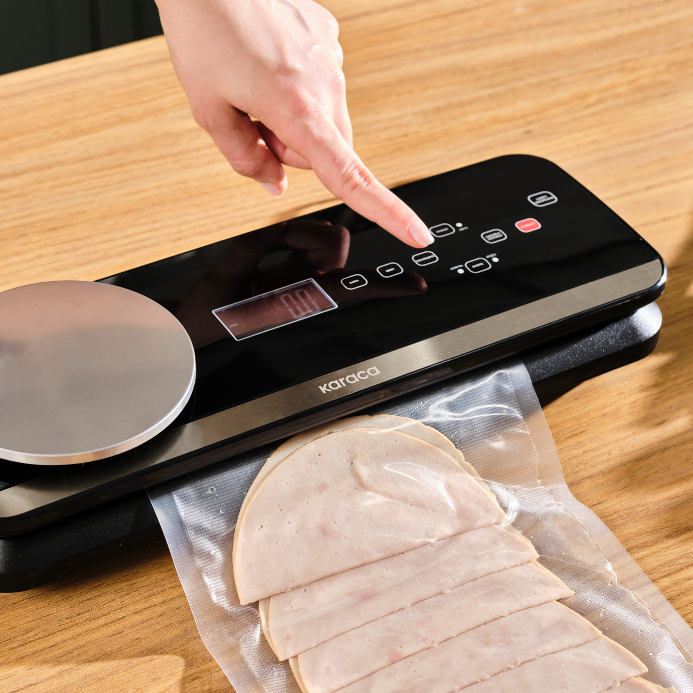 Karaca Seal and Fresh Inox Weighed Vacuum Machine 153.09.01.3523 -  Kitchen Appliances - ebarza Furniture UAE | Shop Modern Furniture in Abu Dhabi & Dubai - مفروشات ايبازرا في الامارات | تسوق اثاث عصري وديكورات مميزة في دبي وابوظبي