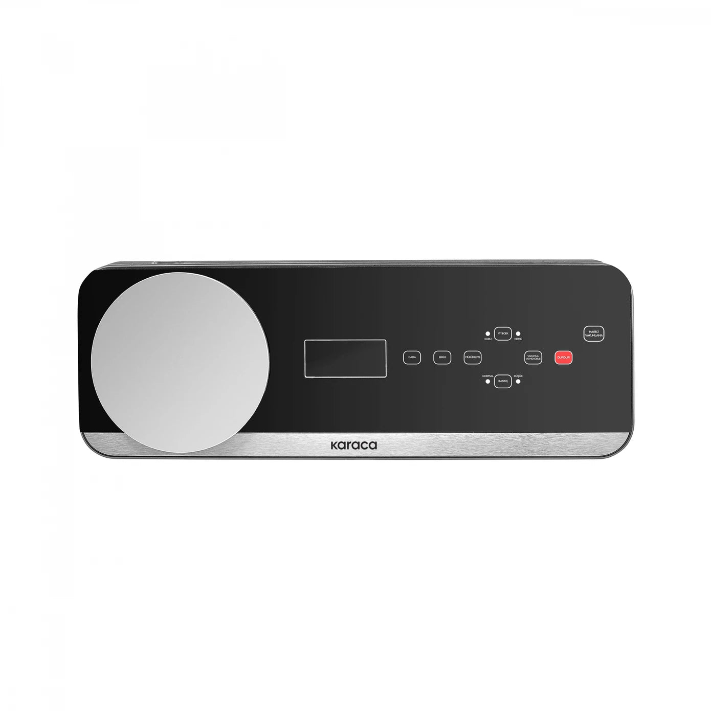Karaca Seal and Fresh Inox weighed vacuum machine for kitchen appliances, stainless steel design with digital control panel