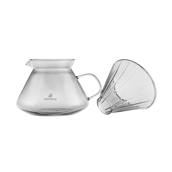 Gray Karaca Winx coffee brewing equipment with 650ml capacity, designed for easy home coffee preparation.