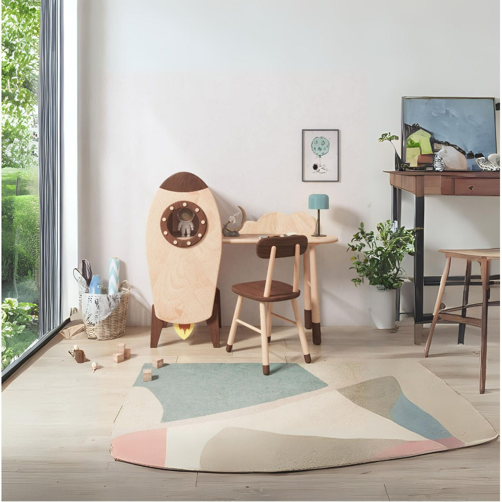 Kids' astronaut desk by Beacon, E2001R model, featuring a space-themed design suitable for children's study and play areas.