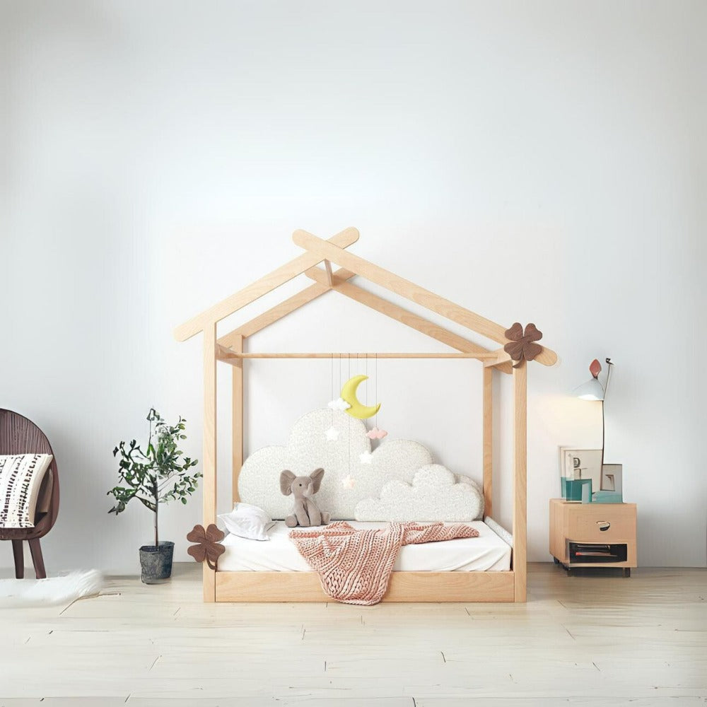 Kids BED With Fabric Tent For Foldable Mattress - E1907H -  Kids Beds - ebarza Furniture UAE | Shop Modern Furniture in Abu Dhabi & Dubai - مفروشات ايبازرا في الامارات | تسوق اثاث عصري وديكورات مميزة في دبي وابوظبي