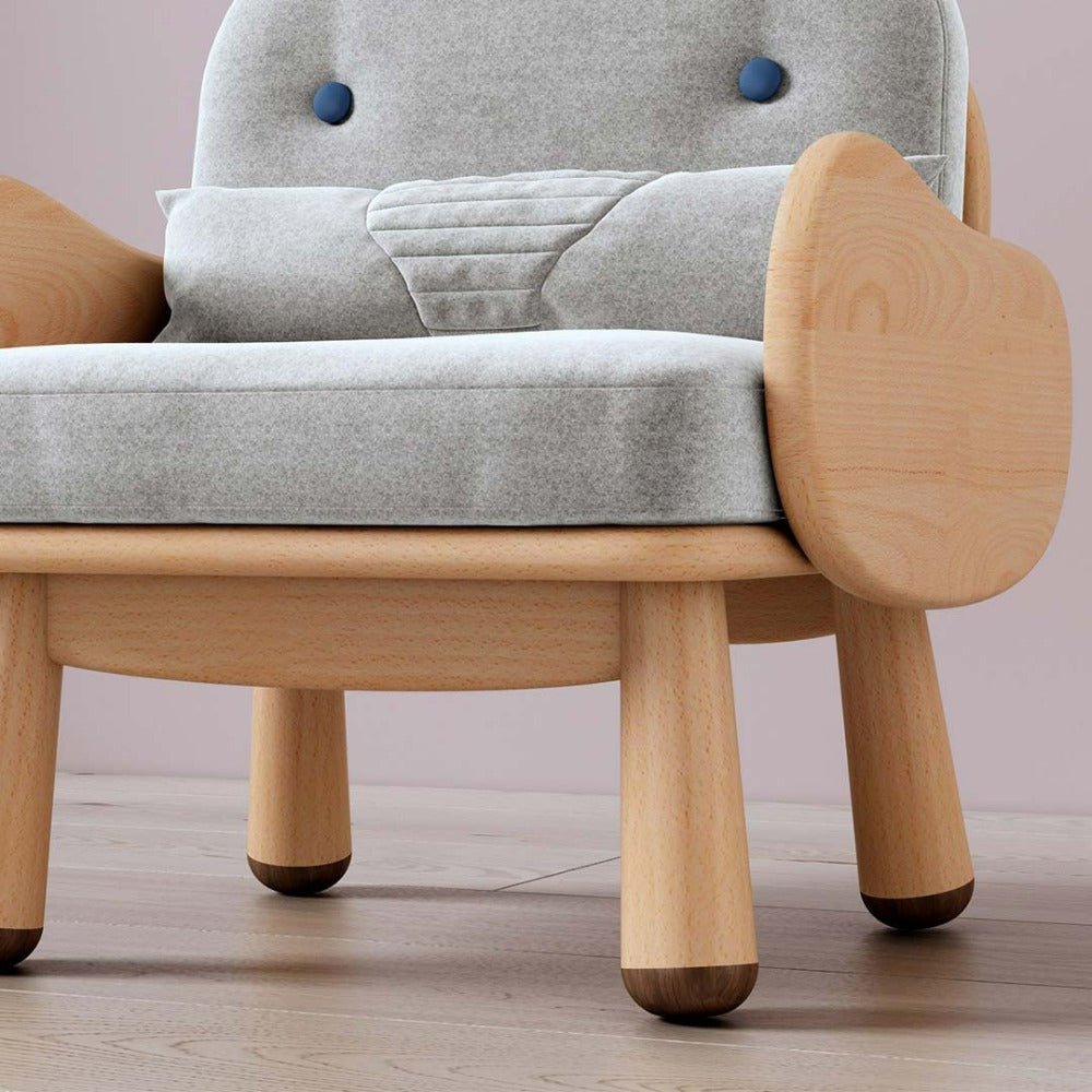 Kids Dumbo chair by Beacon, colorful plush kids' chair featuring Dumbo elephant design, perfect for children's room decor.