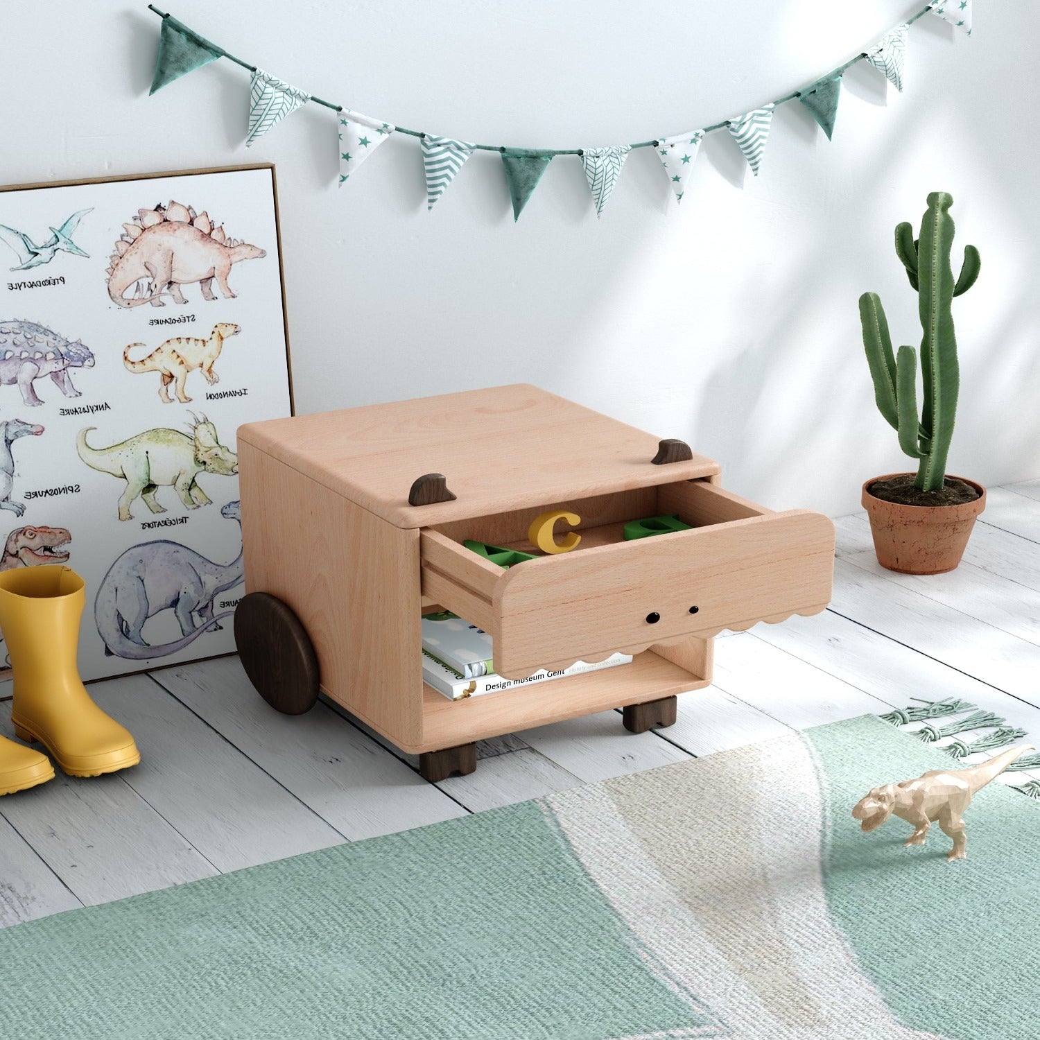 Kids Kawaii Storage Cabinet by BEACON, colorful kids shelves with playful design for organizing children's room essentials.