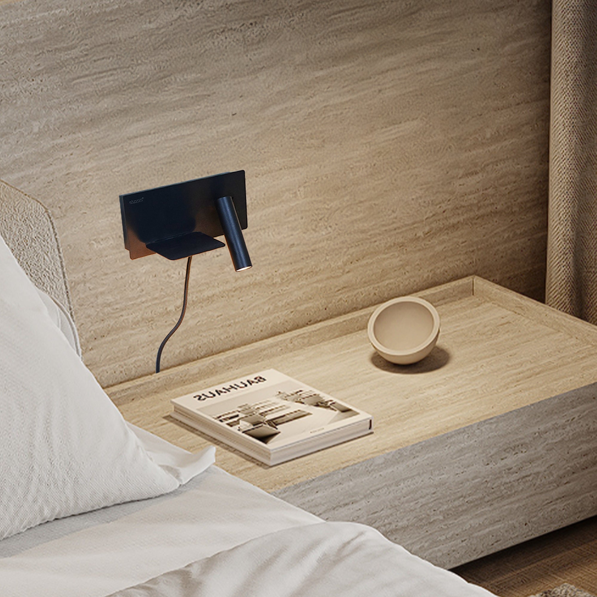 Kross Hotel Style Headboard/ Wall Reading Lamp Kross-WL(UB)-02 -BL -  Wall Lamps - ebarza Furniture UAE | Shop Modern Furniture in Abu Dhabi & Dubai - مفروشات ايبازرا في الامارات | تسوق اثاث عصري وديكورات مميزة في دبي وابوظبي