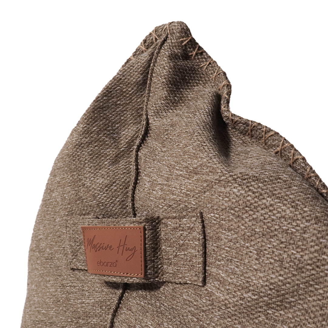 Brown BEACON La-Concha sunproof bean bag made of 100% Olefin fabric, designed for outdoor relaxation and comfort.
