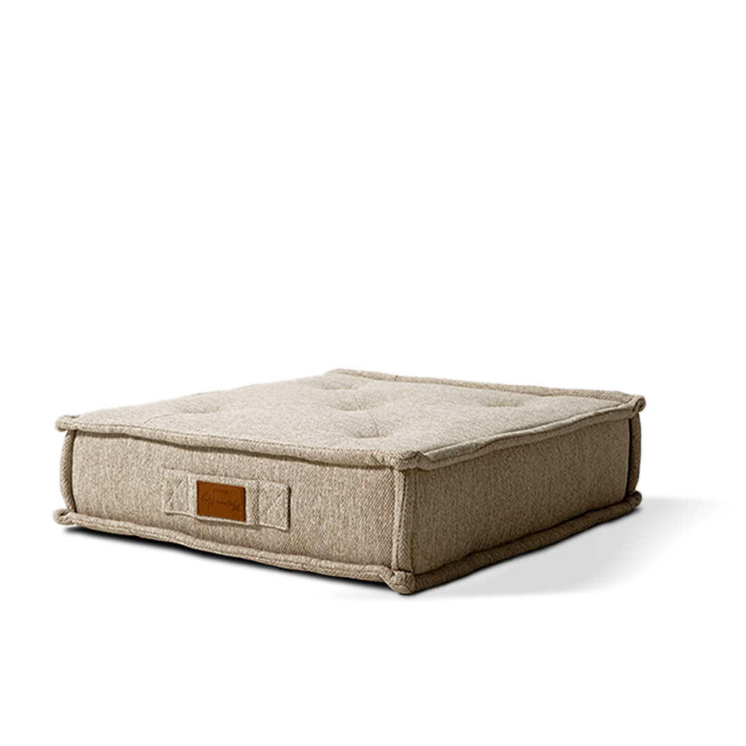 La Concha Pouf With Compressed Foam - 333-CF-Beige -  Poufs - ebarza Furniture UAE | Shop Modern Furniture in Abu Dhabi & Dubai - مفروشات ايبازرا في الامارات | تسوق اثاث عصري وديكورات مميزة في دبي وابوظبي