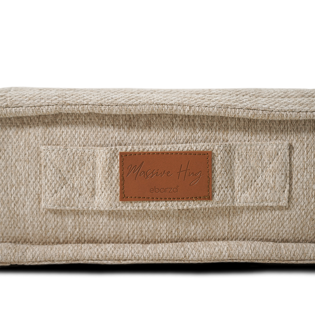 La Concha Pouf With Compressed Foam - 333-CF-Beige -  Poufs - ebarza Furniture UAE | Shop Modern Furniture in Abu Dhabi & Dubai - مفروشات ايبازرا في الامارات | تسوق اثاث عصري وديكورات مميزة في دبي وابوظبي