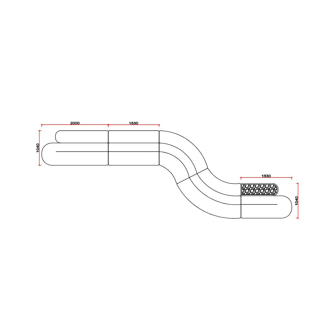 Laisi 2-Seater Module With 2/3 Full Back - SF238-B -  Sofas - ebarza Furniture UAE | Shop Modern Furniture in Abu Dhabi & Dubai - مفروشات ايبازرا في الامارات | تسوق اثاث عصري وديكورات مميزة في دبي وابوظبي