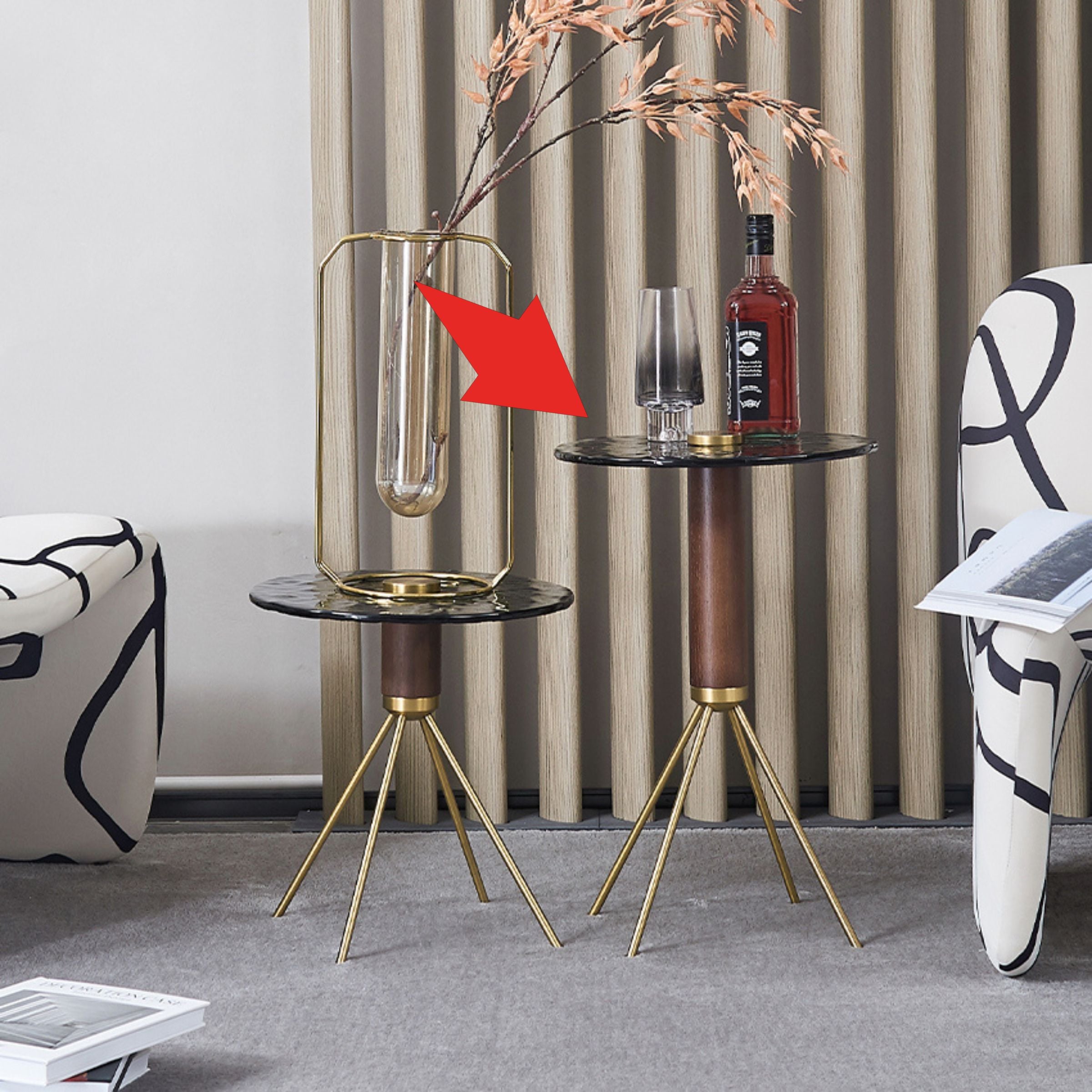 Lama Side Table 53 cm MLL-D62 -  Side Tables - ebarza Furniture UAE | Shop Modern Furniture in Abu Dhabi & Dubai - مفروشات ايبازرا في الامارات | تسوق اثاث عصري وديكورات مميزة في دبي وابوظبي