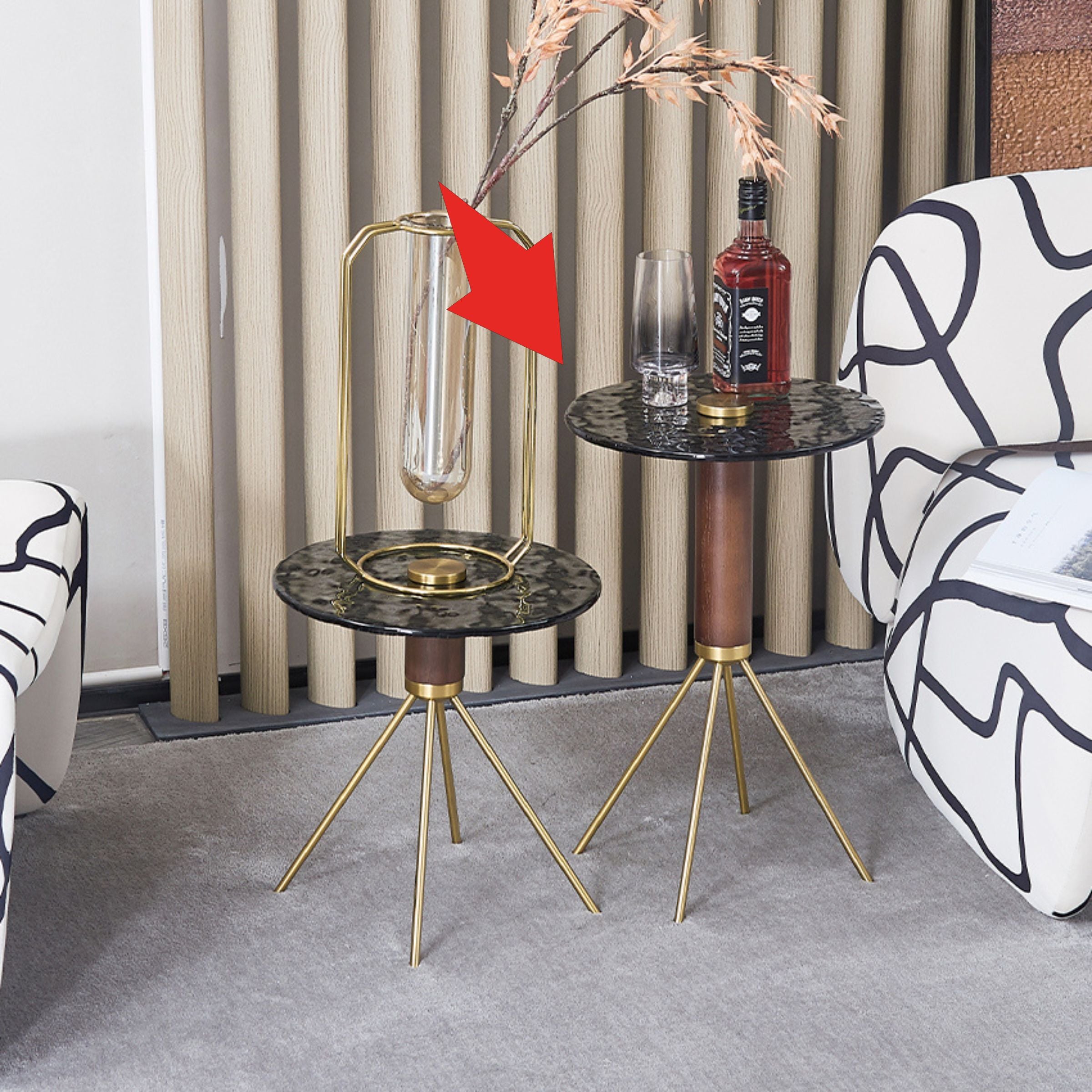 Lama Side Table 53 cm MLL-D62 -  Side Tables - ebarza Furniture UAE | Shop Modern Furniture in Abu Dhabi & Dubai - مفروشات ايبازرا في الامارات | تسوق اثاث عصري وديكورات مميزة في دبي وابوظبي