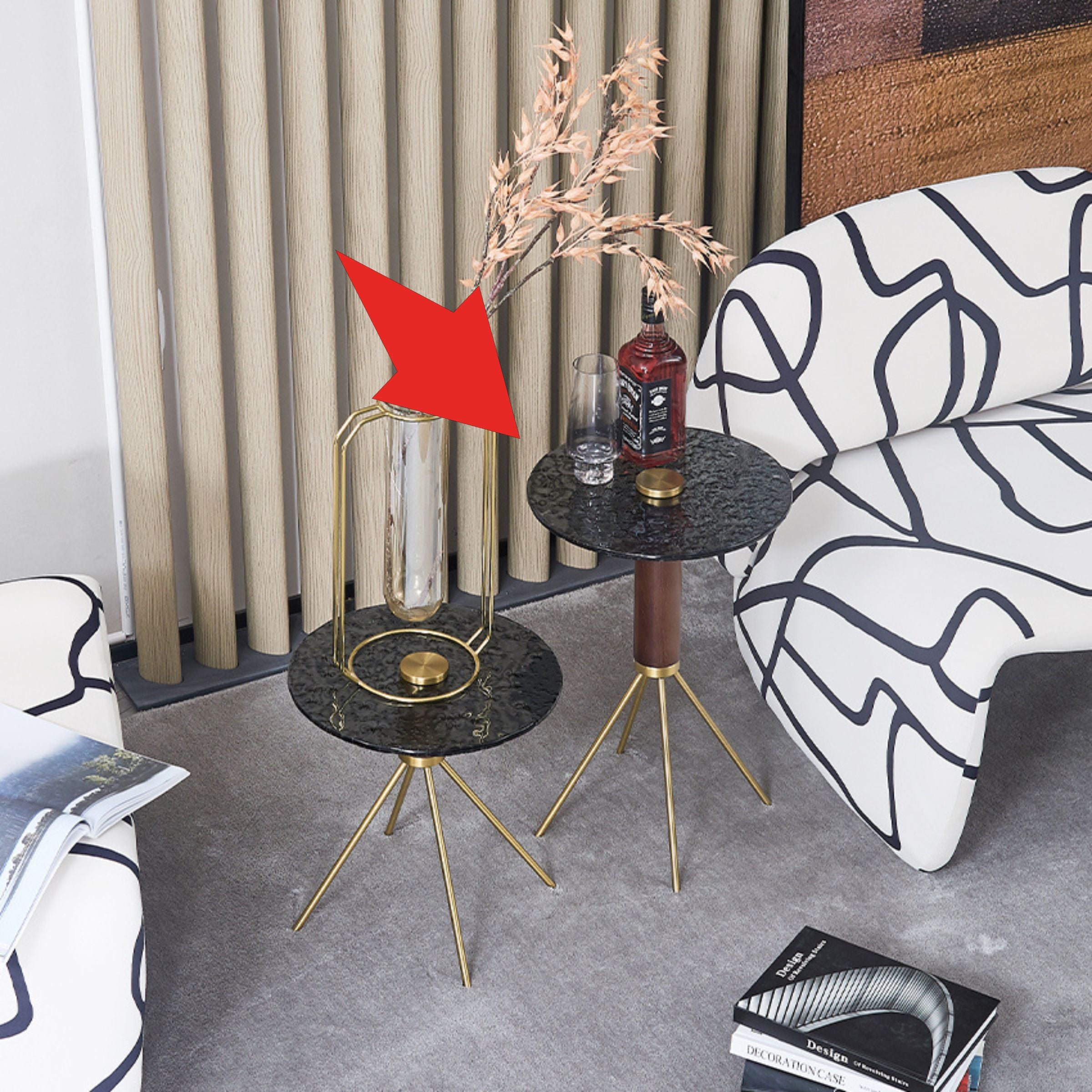 Lama Side Table 53 cm MLL-D62 -  Side Tables - ebarza Furniture UAE | Shop Modern Furniture in Abu Dhabi & Dubai - مفروشات ايبازرا في الامارات | تسوق اثاث عصري وديكورات مميزة في دبي وابوظبي