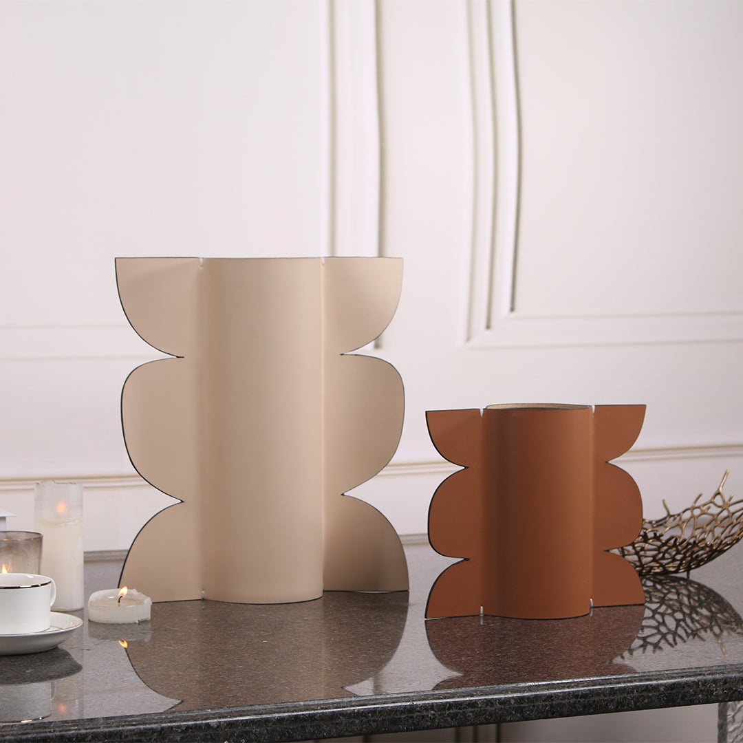 Leather Vase-Dry & Fresh by BEACON, a stylish vase with a leather finish, suitable for dry or fresh floral arrangements.