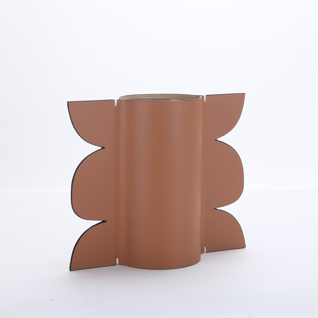 Leather vase from BEACON Dry & Fresh collection, featuring a sleek, textured leather surface perfect for modern floral arrangements.