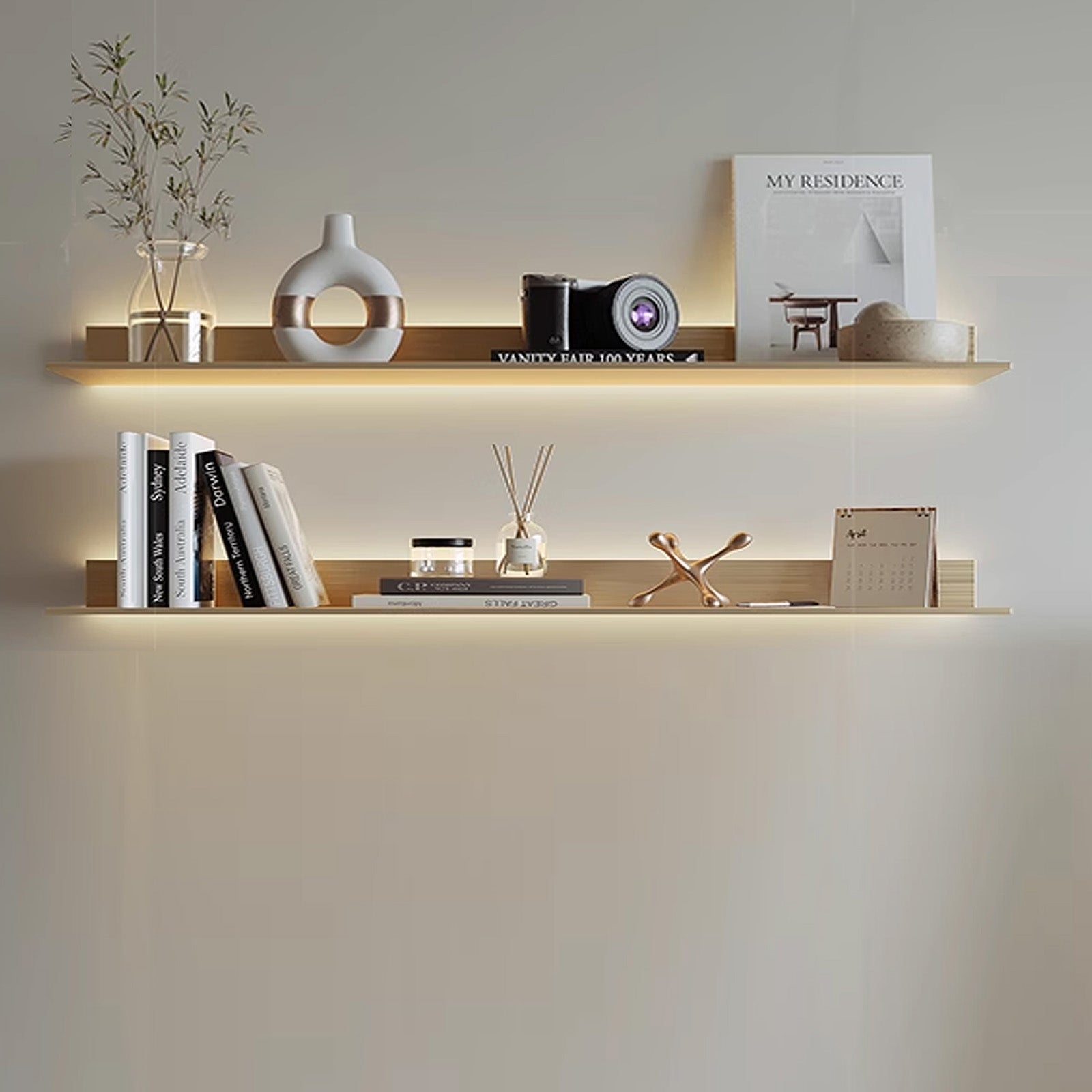 LED Aluminum Panel Light CH4-LT048-80cm-Brush Bronze Gold-With Plug-4000k -  Wall Lamps - ebarza Furniture UAE | Shop Modern Furniture in Abu Dhabi & Dubai - مفروشات ايبازرا في الامارات | تسوق اثاث عصري وديكورات مميزة في دبي وابوظبي