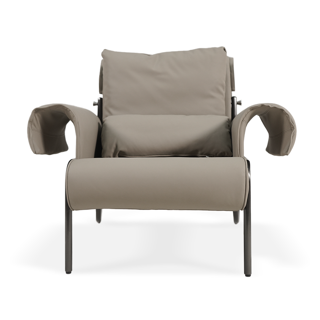 BEACON Leisure Lounge Chair LC070 with cushioned seat and modern design, perfect for relaxing in living or outdoor spaces.
