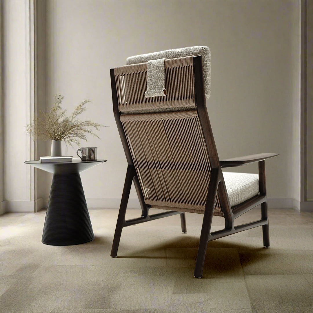 HOMAGE KOLTUK Lema Lounge Chair Lema006 in modern design with plush upholstery and wooden legs, perfect for relaxing spaces.