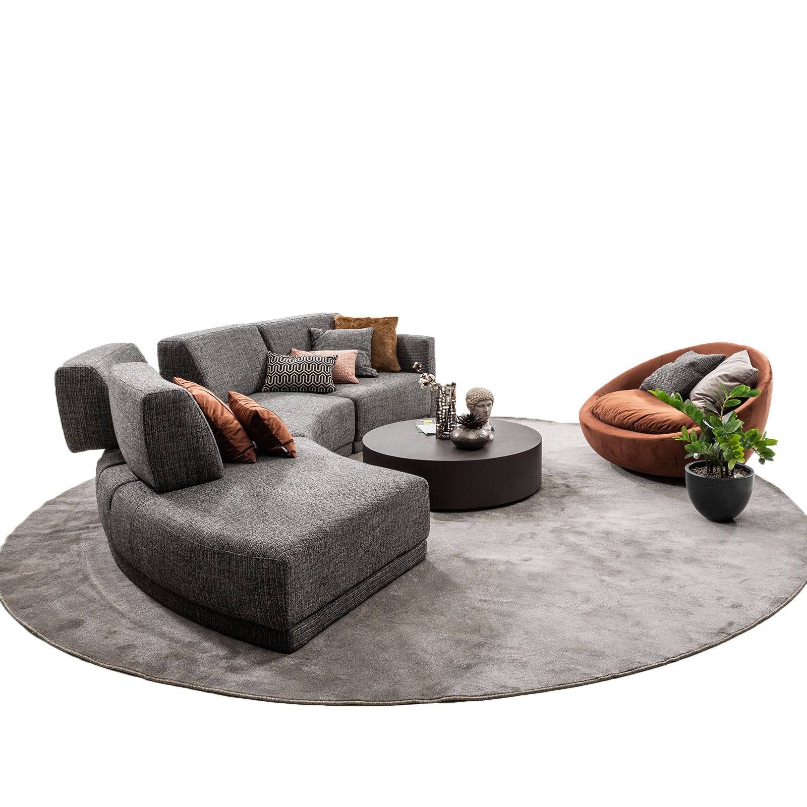 Lemans Curve Sofa Lemans005-S -  Sofas - ebarza Furniture UAE | Shop Modern Furniture in Abu Dhabi & Dubai - مفروشات ايبازرا في الامارات | تسوق اثاث عصري وديكورات مميزة في دبي وابوظبي