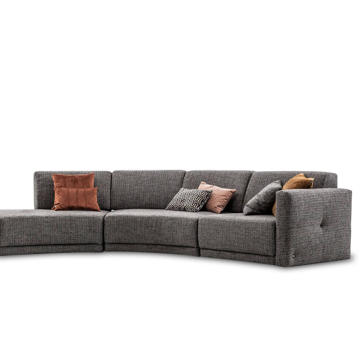 Lemans Double  Curved Module  Lemans-Double-Grey -  Sofas - ebarza Furniture UAE | Shop Modern Furniture in Abu Dhabi & Dubai - مفروشات ايبازرا في الامارات | تسوق اثاث عصري وديكورات مميزة في دبي وابوظبي