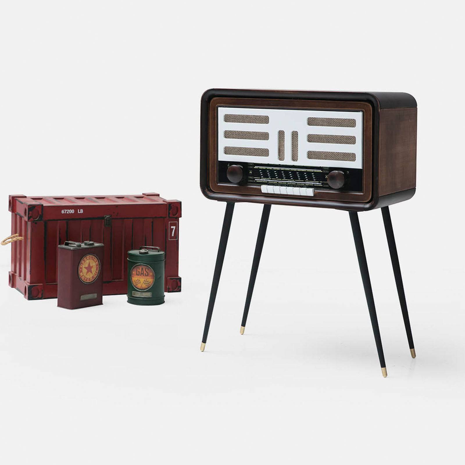 Leo Vintage Radio Style Table  Leo001 -  Side Tables | طاولة ذات طراز راديو عتيق من ليو - ebarza Furniture UAE | Shop Modern Furniture in Abu Dhabi & Dubai - مفروشات ايبازرا في الامارات | تسوق اثاث عصري وديكورات مميزة في دبي وابوظبي