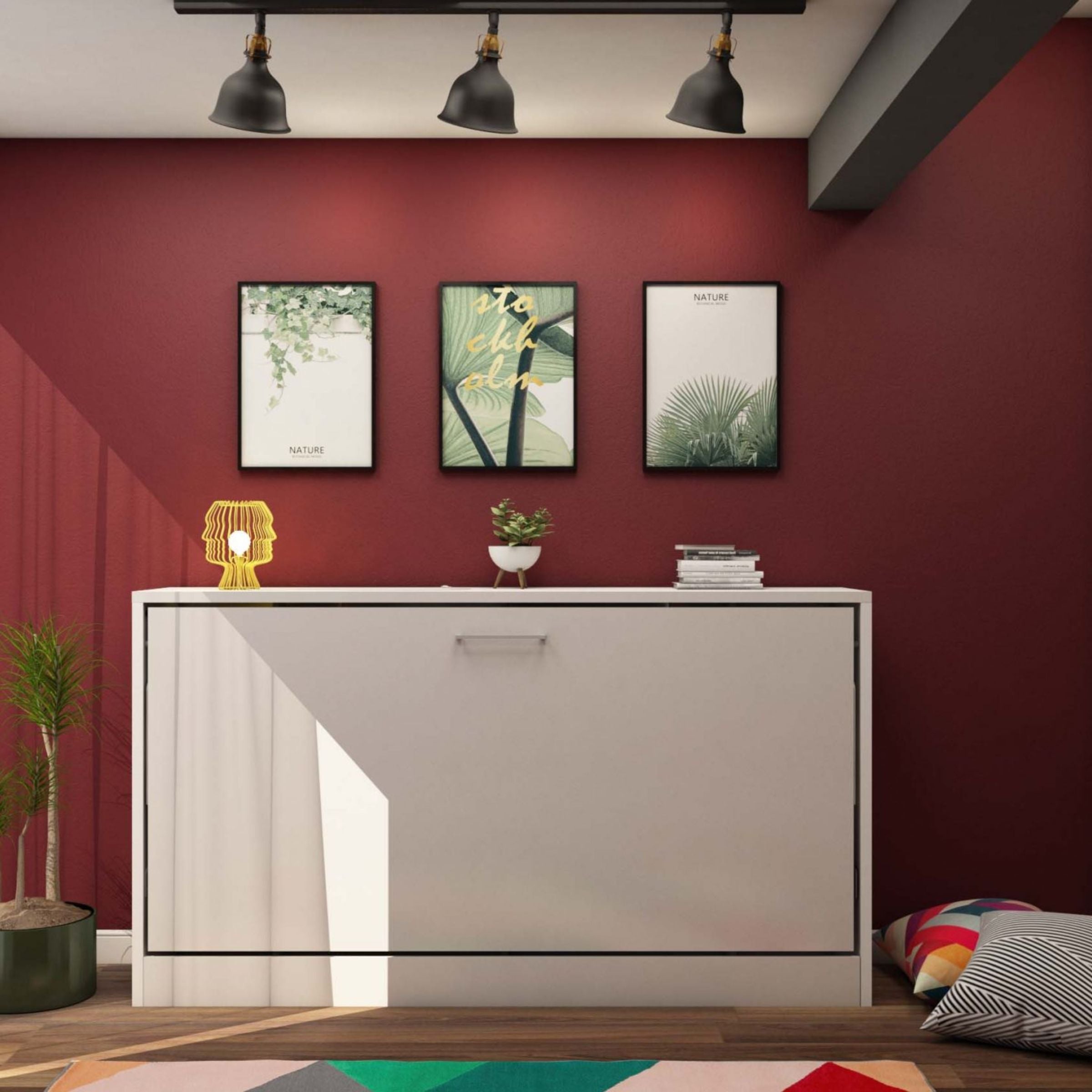 LIFE Convertable Wall Bed & Mattress with Desk Module 1121 1121C/1121D -  Bedsteads - ebarza Furniture UAE | Shop Modern Furniture in Abu Dhabi & Dubai - مفروشات ايبازرا في الامارات | تسوق اثاث عصري وديكورات مميزة في دبي وابوظبي