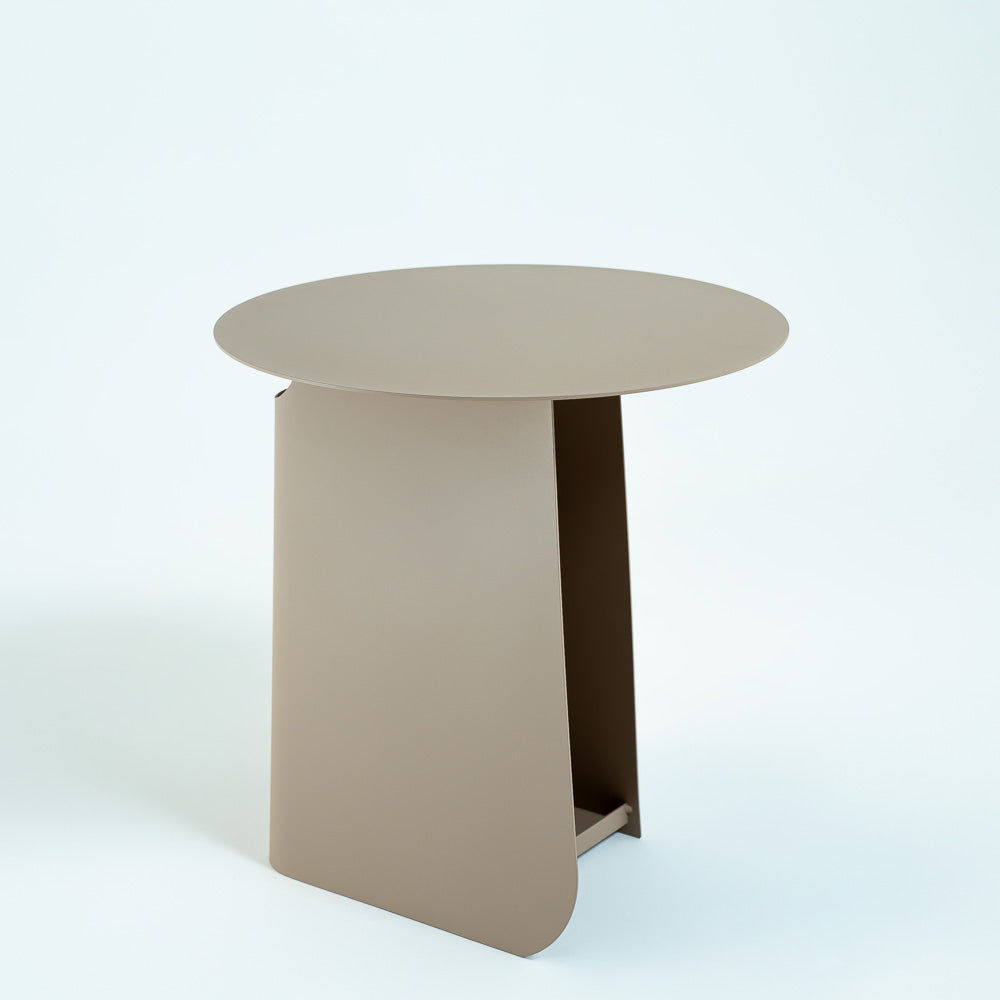 Light brown RUDI GT-551 side table with a sleek rectangular design and smooth surface, perfect for living room or bedroom use.