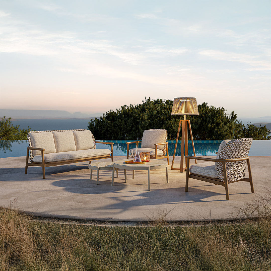 LILLE COFFEE TABLE WITH CERAMIC TOP (L) - AT2030N63CER(L) -  Outdoor Tables - ebarza Furniture UAE | Shop Modern Furniture in Abu Dhabi & Dubai - مفروشات ايبازرا في الامارات | تسوق اثاث عصري وديكورات مميزة في دبي وابوظبي