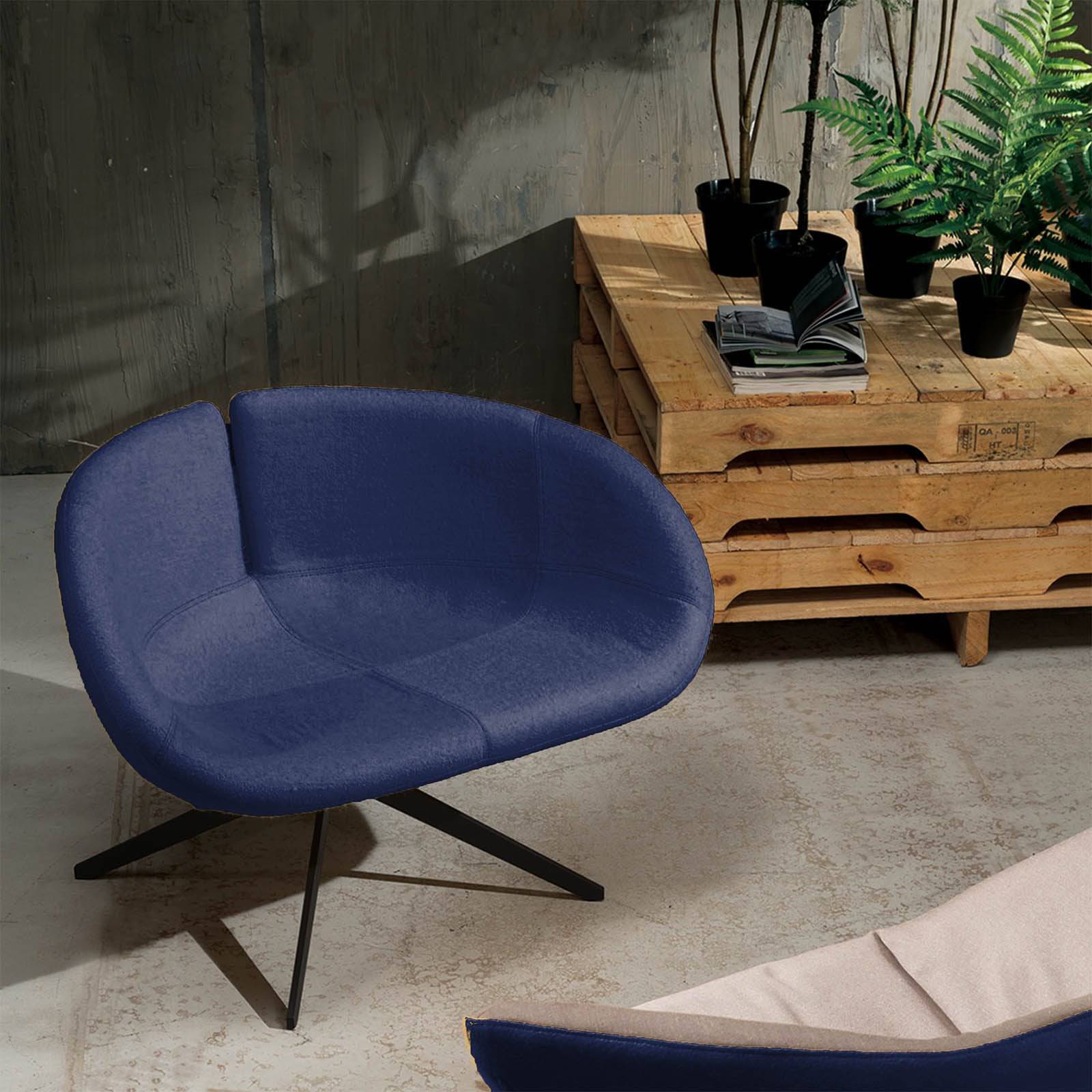 Lille Lounge Chair Lc012-1-Db -  Lounge Chairs | كرسي صالة ليلي - ebarza Furniture UAE | Shop Modern Furniture in Abu Dhabi & Dubai - مفروشات ايبازرا في الامارات | تسوق اثاث عصري وديكورات مميزة في دبي وابوظبي