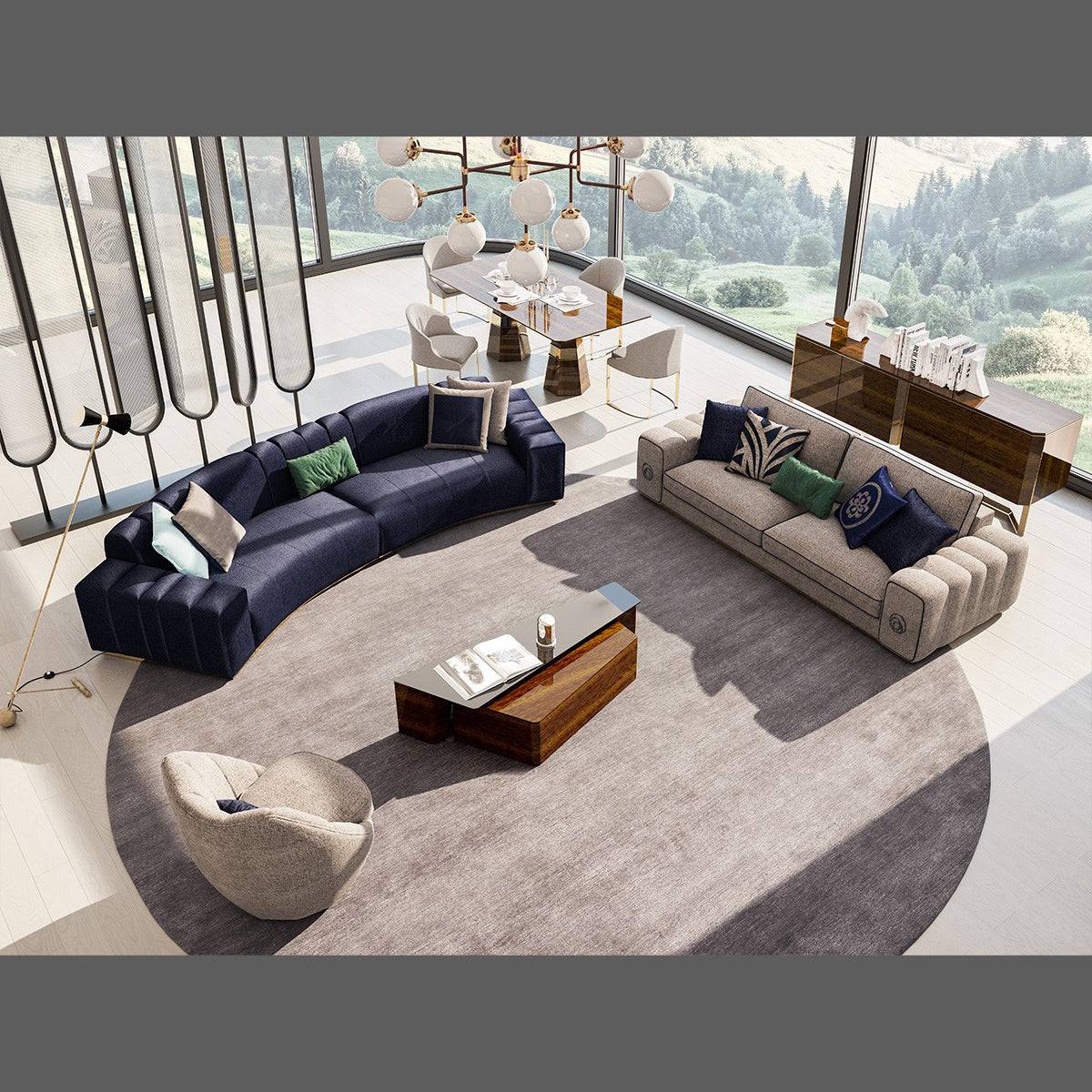 Lisa Curved Sofa Lisavol2001 -  Sofas | أريكة منحنية ليزا - ebarza Furniture UAE | Shop Modern Furniture in Abu Dhabi & Dubai - مفروشات ايبازرا في الامارات | تسوق اثاث عصري وديكورات مميزة في دبي وابوظبي