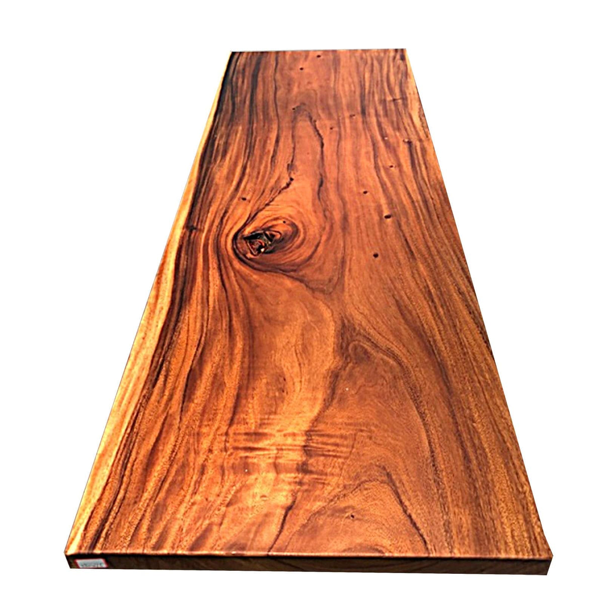 Live edge dining table by SANCREA with natural wood finish, showcasing its unique live edge and spacious tabletop design.